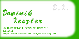 dominik keszler business card
